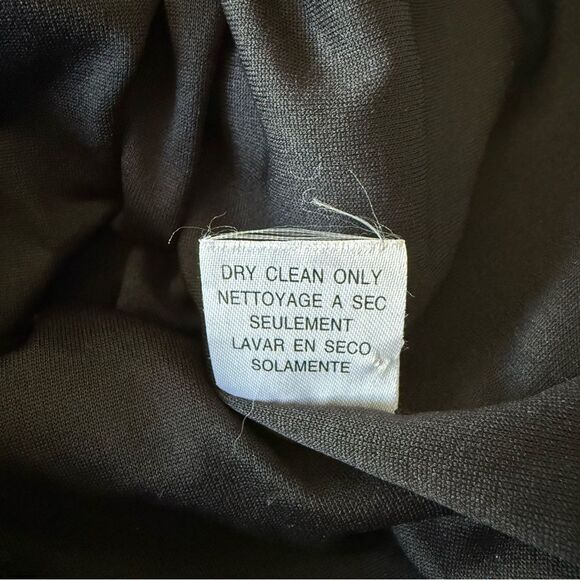 Vintage Y2K Moschino Cheap and Chic Black Silk Halter Mini Party Dress Size M - Picture 10 of 10